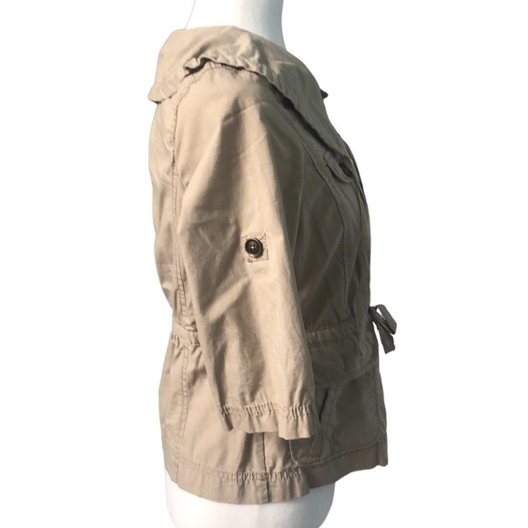 Ann Taylor LOFT Khaki Safari Style Utility Jacket Small Petite - Picture 5 of 14